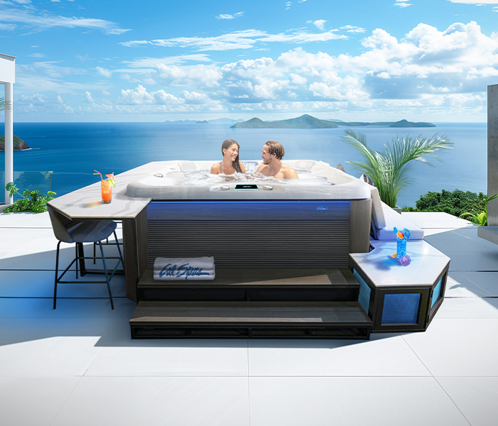 Calspas hot tub being used in a family setting - Whitby